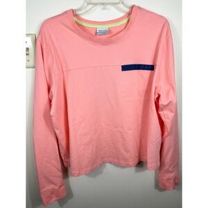 Columbia PFG Coral Long Sleeve Crop Top Women's XXL LOGO Outdoor Casual Crew